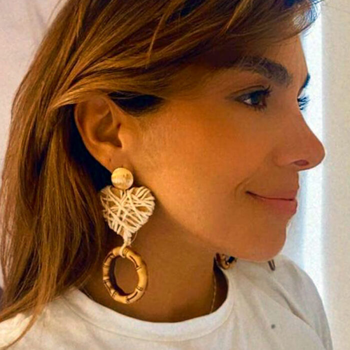 Aretes Artesanales Corazón - Imagen 3