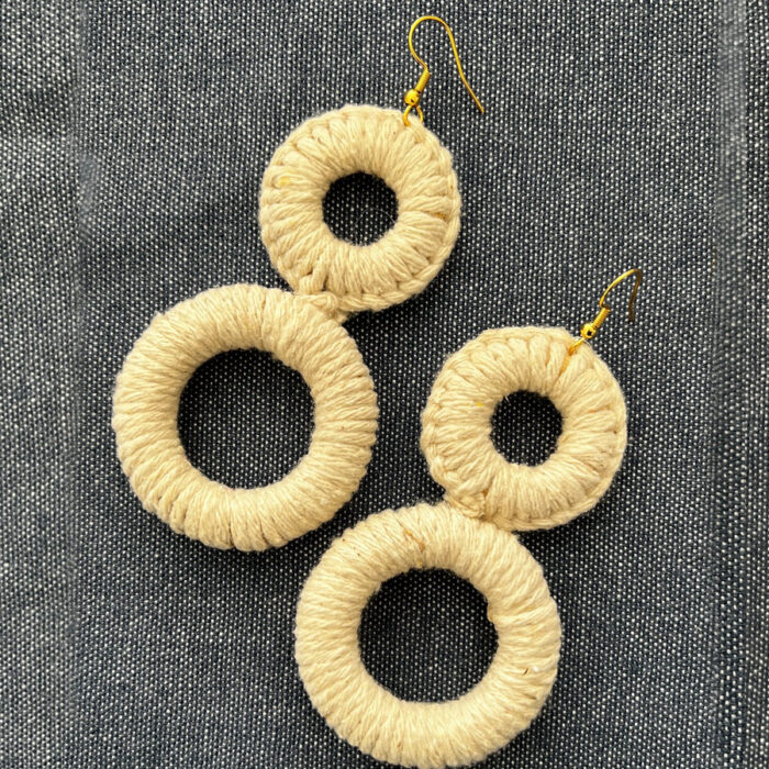 Aretes Artesanales Aros Tejidos
