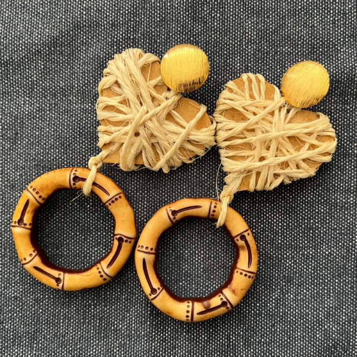Aretes Artesanales Corazón - Imagen 4