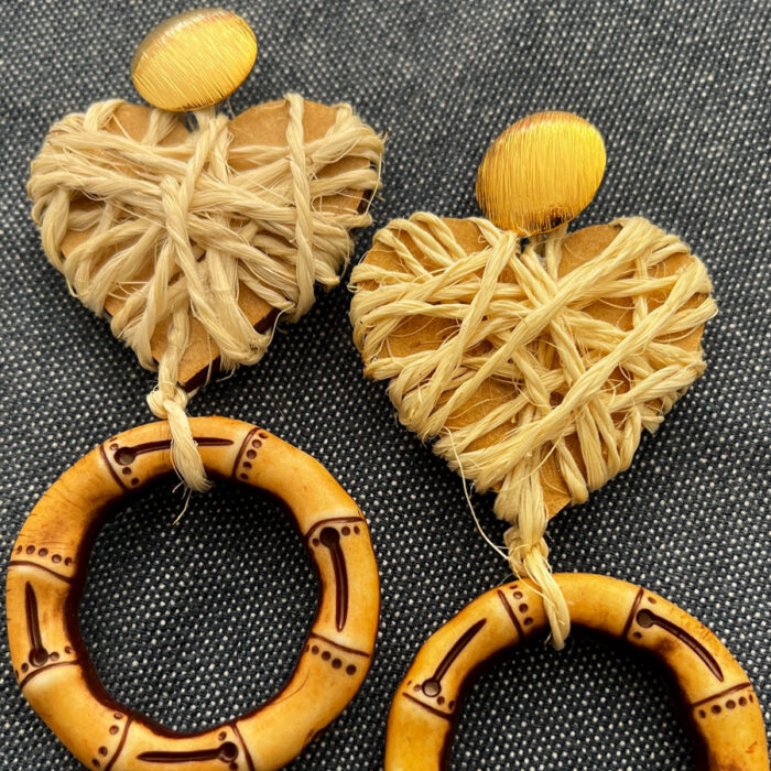 Aretes Artesanales Corazón - Imagen 5