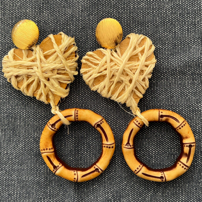 Aretes Artesanales Corazón - Imagen 2